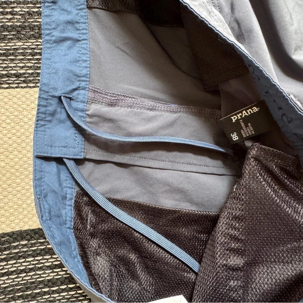 Prana Short Mens Navy Blue‎ Summer Short Size 38
